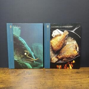 Lot of 2 Hunting & Fishing Library HC Books, Cleaning & Cooking Fish ~ Walleye